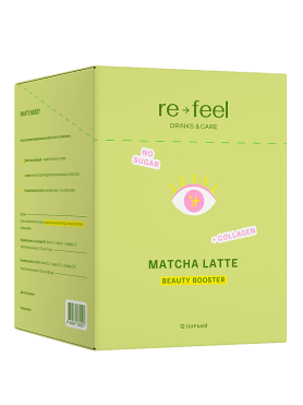 Матча-латте с коллагеном и кокосовым молоком re-feel Coconut Matcha Latte - купить 1 990 ₽ 