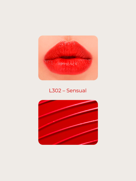 The Rapuez Стойкая увлажняющая помада – L302 ярко-красный  Iconic Lipstick Glow – L302 Sensual 3.4 гр фото 1