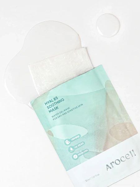 Arocell Увлажняющая и успокаивающая маска с гиалуроновой кислотой и пантенолом Hyal B5 Soothing Mask 30 мл фото 1