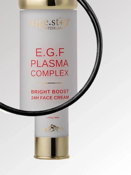 a.g.e.stop Биоплацентарный крем для лица E.G.F. Plasma Complex 24h Bright Boost Face Cream 50 мл фото 3