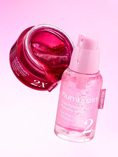 Numbuzin Увлажняющая сыворотка с ПДРН и пептидами для сияния кожи No.2 Rose PDRN Collagen Plumping Serum 30 мл фото 7