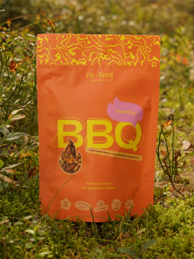 Хрустящий перекус из орехов и семян «Пряный кранч» с адаптогенами re-feel Crunchy BBQ - купить 290 ₽ 