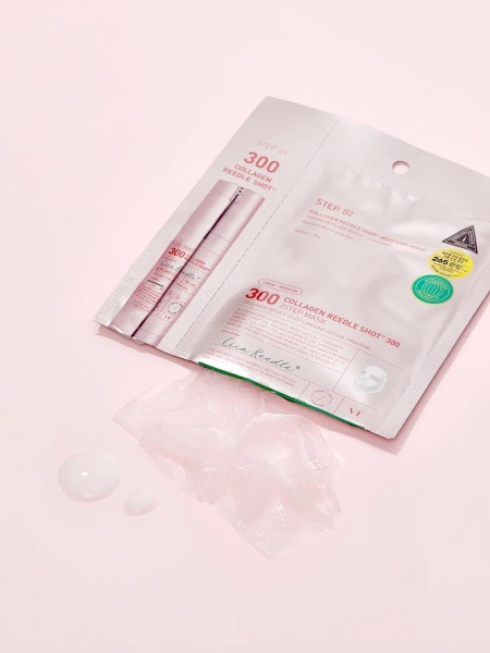 VT Cosmetics Двухступенчатая тканевая маска с микроиглами и коллагеном Collagen Reedle Shot 300 2step Mask 1.5+25 гр фото 1