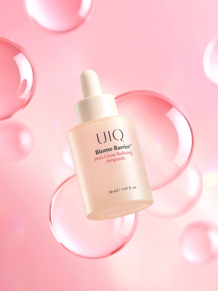 UIQ Отшелушивающая сыворотка с PHA-кислотой для гладкости и сияния Biome Barrier PHA Glow Refining Ampoule 30 мл фото 7