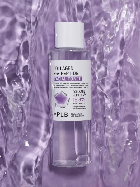 APLB Тонер с пептидами и коллагеном для упругости кожи Collagen EGF Peptide Facial Toner 160 мл фото 3