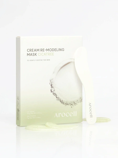 Arocell Успокаивающая альгинатная маска c центеллой и чайным деревом Cream Remodeling Mask Cicatree 77 гр х 5 шт фото 6