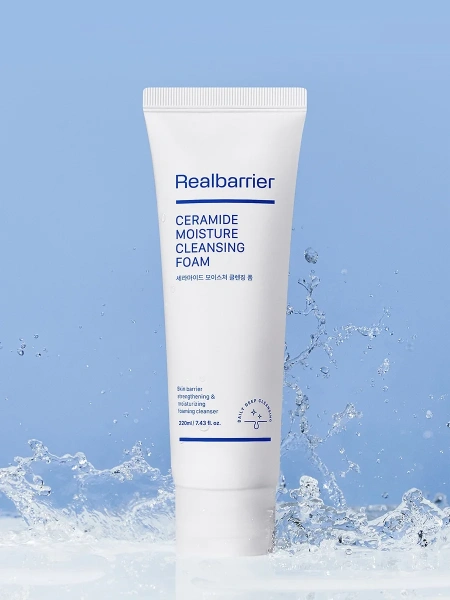 Real Barrier Кремовая очищающая пенка c керамидами Ceramide Moisture Cleansing Foam 220 мл фото 6