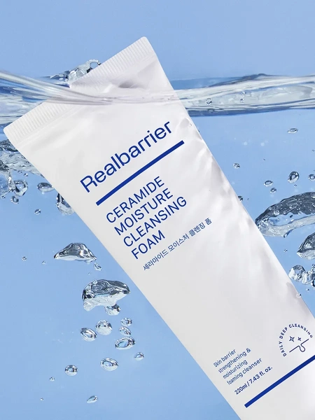 Real Barrier Кремовая очищающая пенка c керамидами Ceramide Moisture Cleansing Foam 220 мл фото 4