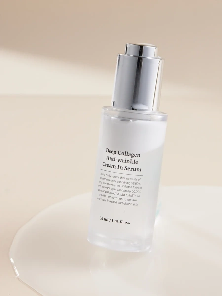 Sungboon Editor Двухфазная сыворотка-крем с коллагеном для упругости кожи Deep Collagen Anti Wrinkle Cream In Serum 30 мл фото 6