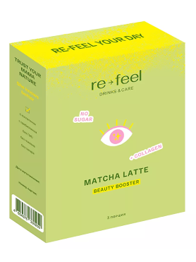 Матча-латте с коллагеном и кокосовым молоком re-feel Coconut Matcha Latte - купить 590 ₽ 