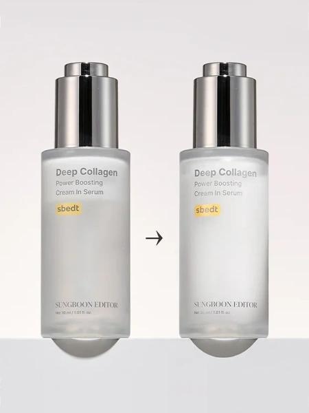 Sungboon Editor Двухфазная сыворотка-крем с коллагеном для упругости кожи Deep Collagen Power Boosting Cream In Serum 30 мл фото 6