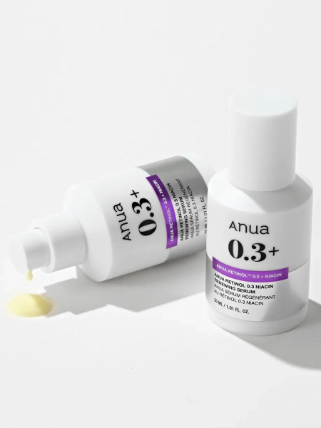 Anua Обновляющая сыворотка с ретинолом и ниацинамидом Nano Retinol 0,3% + Niacin Renewing Serum 30 мл фото 4