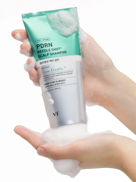VT Cosmetics Шампунь с ПДРН и микроиглами против выпадения волос PDRN Reedle Shot Scalp Shampoo 200 мл фото 3