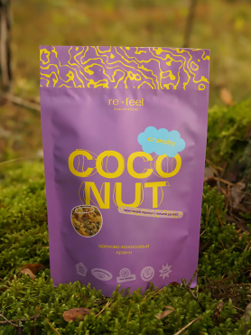 Хрустящий перекус из орехов и семян «Кокосовый кранч» re-feel Crunchy Coconut - купить 290 ₽ 