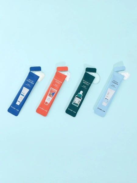 Round Lab Набор саше: пенка + сыворотка + крем + санскрин Stick Pouch Kit 3 мл х 12 шт фото 4