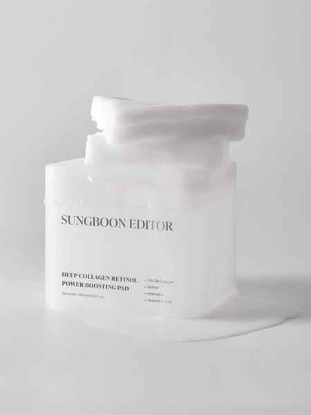 Sungboon Editor Обновляющие пэды с коллагеном и ретинолом Deep Collagen Retinol Power Boosting Pad 100 шт фото 3