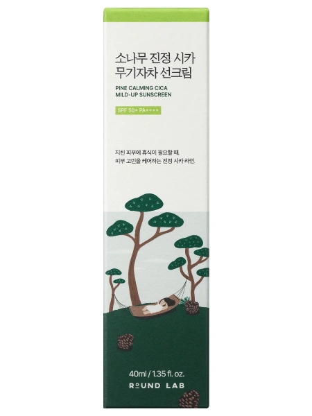 Round Lab Мягкий солнцезащитный крем с сосной и центеллой для проблемной кожи Pine Calming Cica Mild-Up Sunscreen 40 мл фото 9