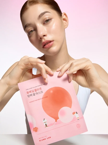 Round Lab Гидрогелевая маска с экстрактом камелии и коллагеном Camellia Deep Collagen Firming Gel Mask 34 гр х 4 шт фото 9