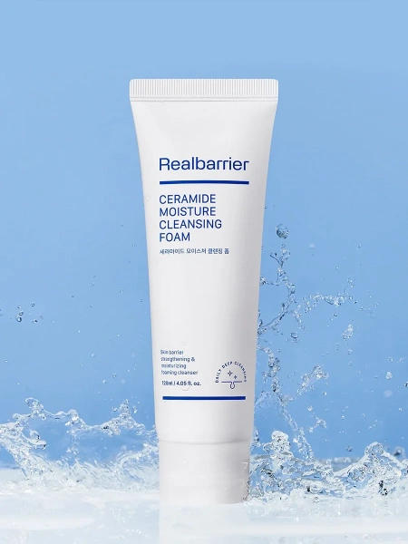 Real Barrier Кремовая очищающая пенка c керамидами Ceramide Moisture Cleansing Foam 120 мл фото 2