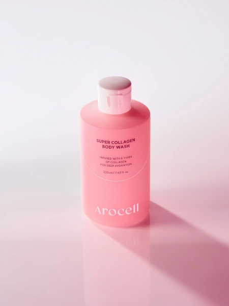 Arocell Парфюмированный гель для душа с коллагеном, ПДРН и кислотами Super Collagen Body Wash 220 мл фото 3