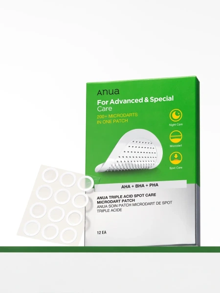 Anua Игольчатые точечные патчи с кислотами Triple Acid Spot Care Microdart Patch 12 шт фото 1