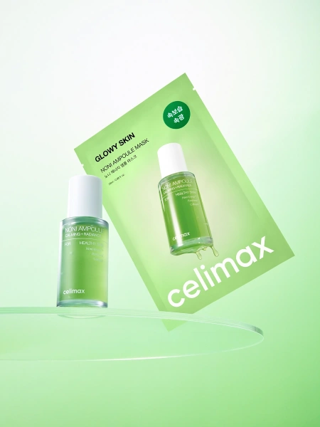 Celimax Ампульная тканевая маска с экстрактом нони для сияния кожи Glowy Skin Noni Ampoule Mask 29 мл фото 2