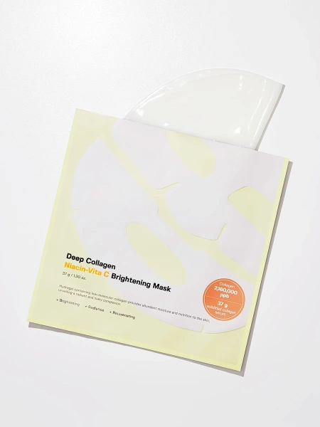 Sungboon Editor Осветляющая гидрогелевая маска Deep Collagen Niacin Vita C Brightening Mask 37 гр фото 5