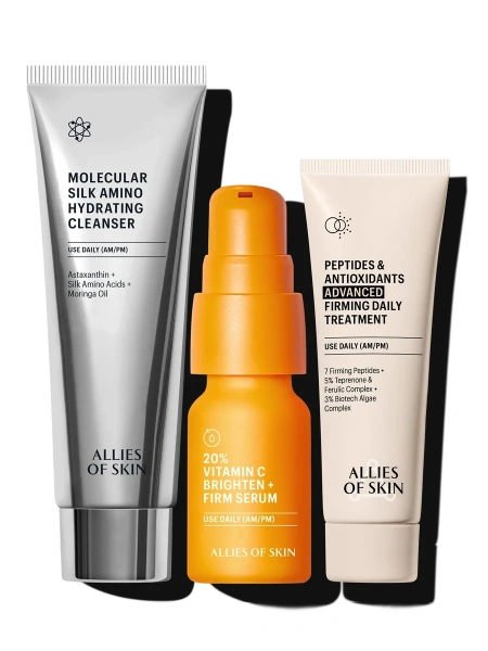 Allies of Skin Набор «7 дней для сияния кожи»: очищение + сыворотка + крем 7 Days to Brighter Skin Kit 25+8+12 мл фото 5