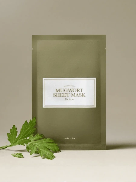 I'm from Успокаивающая тканевая маска для проблемной кожи с полынью Mugwort Sheet Mask 20мл фото 1