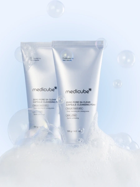 Medicube Капсульная пенка с экзосомами и кислотами для глубокого очищения пор Zero Pore Clearing Capsule Cleansing Foam 120 гр фото 7
