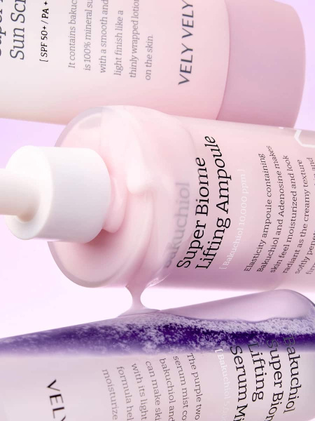 Vely Vely Лифтинг-сыворотка с бакучиолом Bakuchiol Super Biome Lifting Ampoule 100 мл фото 4