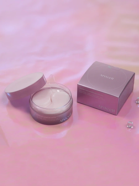 Arocell Коллагеновые патчи для глаз с ПДРН, бакучиолом и пептидами Super Collagen Gel Patch 60 шт фото 3