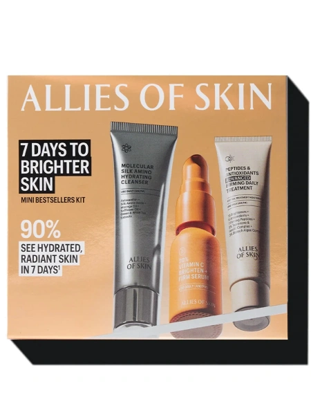 Allies of Skin Набор «7 дней для сияния кожи»: очищение + сыворотка + крем 7 Days to Brighter Skin Kit 25+8+12 мл