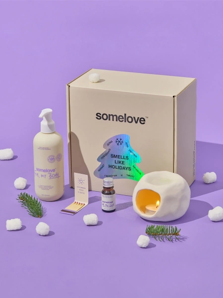 somelove Подарочный набор: гель для душа + эфирное масло + аромалампа Smells Like Holidays 250+10 мл фото 1