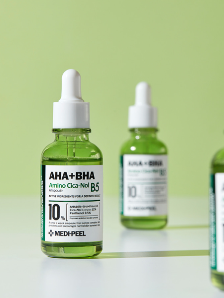 Medi-Peel Отшелушивающая ампула с кислотами и центеллой AHA BHA Amino Cica-Nol B5 Ampoule 30 мл фото 2