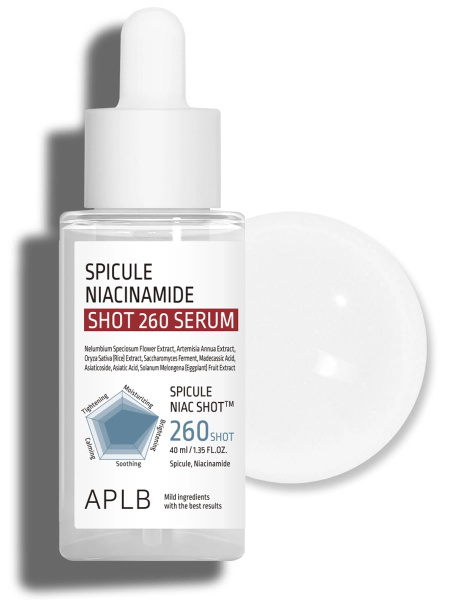 APLB Обновляющая сыворотка со спикулами и ниацинамидом Spicule Niacinamide Shot 260 Serum 40 мл фото 6