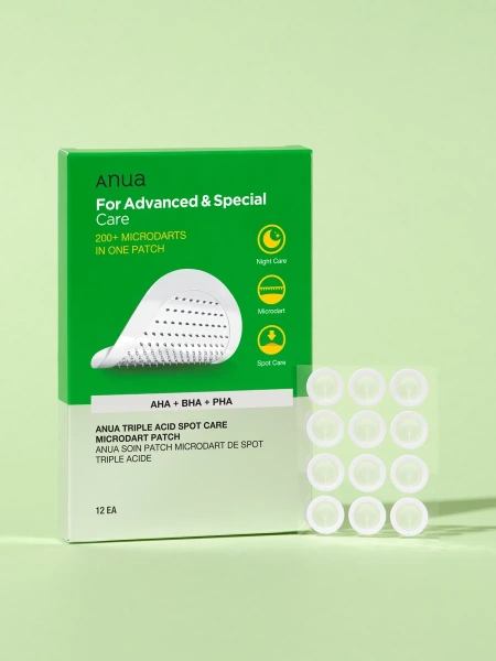 Anua Игольчатые точечные патчи с кислотами Triple Acid Spot Care Microdart Patch 12 шт фото 4