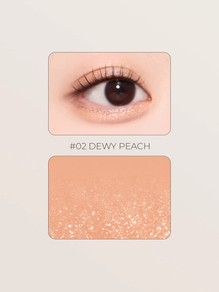 BBIA Мерцающая подводка-хайлайтер – персиковый Last Glitter Highliner – 02 Dewy Peach 0.5 гр фото 2