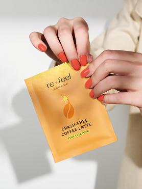 Кофе-латте с кокосовым молоком, пребиотиком и адаптогенами re-feel Coffee Latte - купить 590 ₽ 
