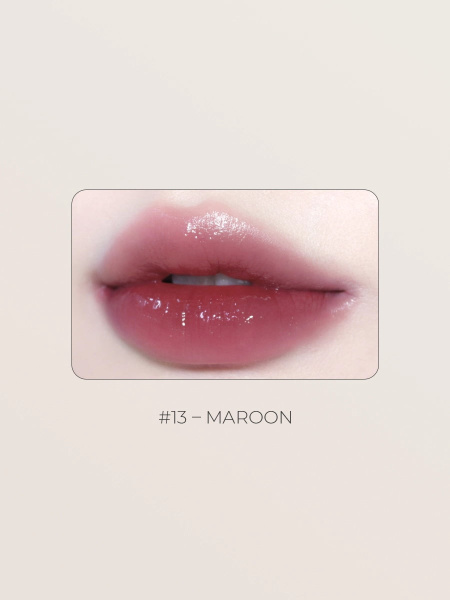BBIA Глянцевый тинт для губ –  бургундий Glow Lip Tint – 13 Maroon 1.2 гр фото 1