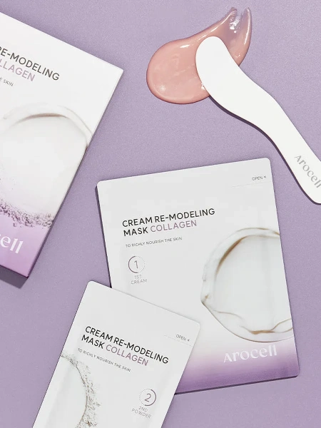 Arocell Альгинатная маска с коллагеном для упругости и сияния Cream Remodeling Mask Collagen 77 гр х 5 шт фото 1