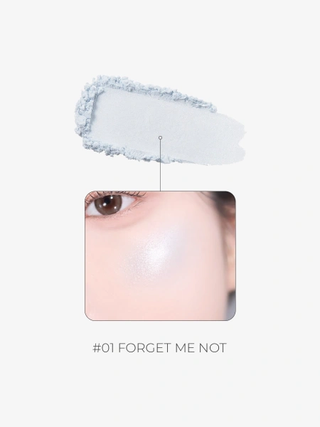 BBIA Ультратонкий пудровый хайлайтер – жемчужно-серебрянный Last Blush – 01 Forget Me Not 4 гр фото 1