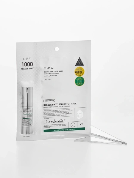 VT Cosmetics Усиленная двухступенчатая тканевая маска с микроиглами Reedle Shot 1000 2Step Mask 1.5+25 гр фото 1
