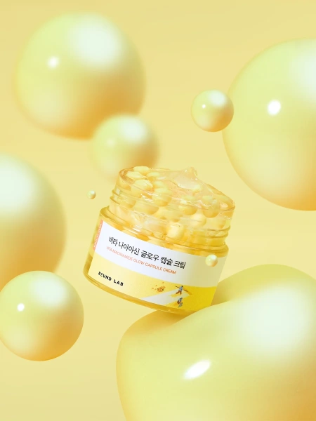 Round Lab Осветляющий капсульный крем с ниацинамидом для сияния кожи Vita Niacinamide Glow Capsule Cream 50 мл фото 3