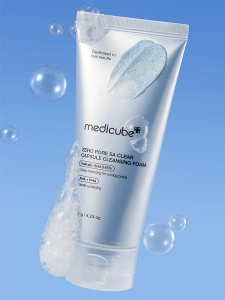 Medicube Капсульная пенка с экзосомами и кислотами для глубокого очищения пор Zero Pore Clearing Capsule Cleansing Foam 120 гр фото 1