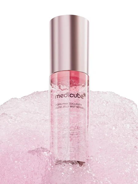 Medicube Сыворотка-мист с ПДРН и коллагеном для сияния кожи PDRN Pink Collagen Glow Jelly Mist Serum 100 мл фото 1