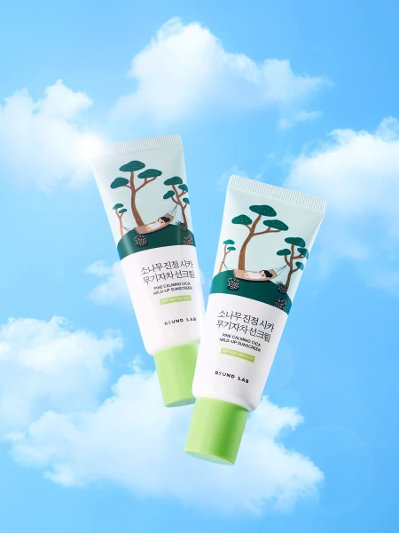 Round Lab Мягкий солнцезащитный крем с сосной и центеллой для проблемной кожи Pine Calming Cica Mild-Up Sunscreen 40 мл фото 1