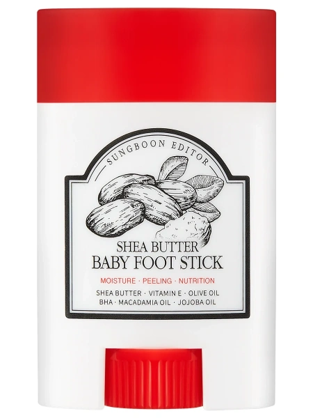 Sungboon Editor Отшелушивающий стик для ног с салициловой кислотой и маслом ши Shea Butter Baby Foot Stick 20 гр